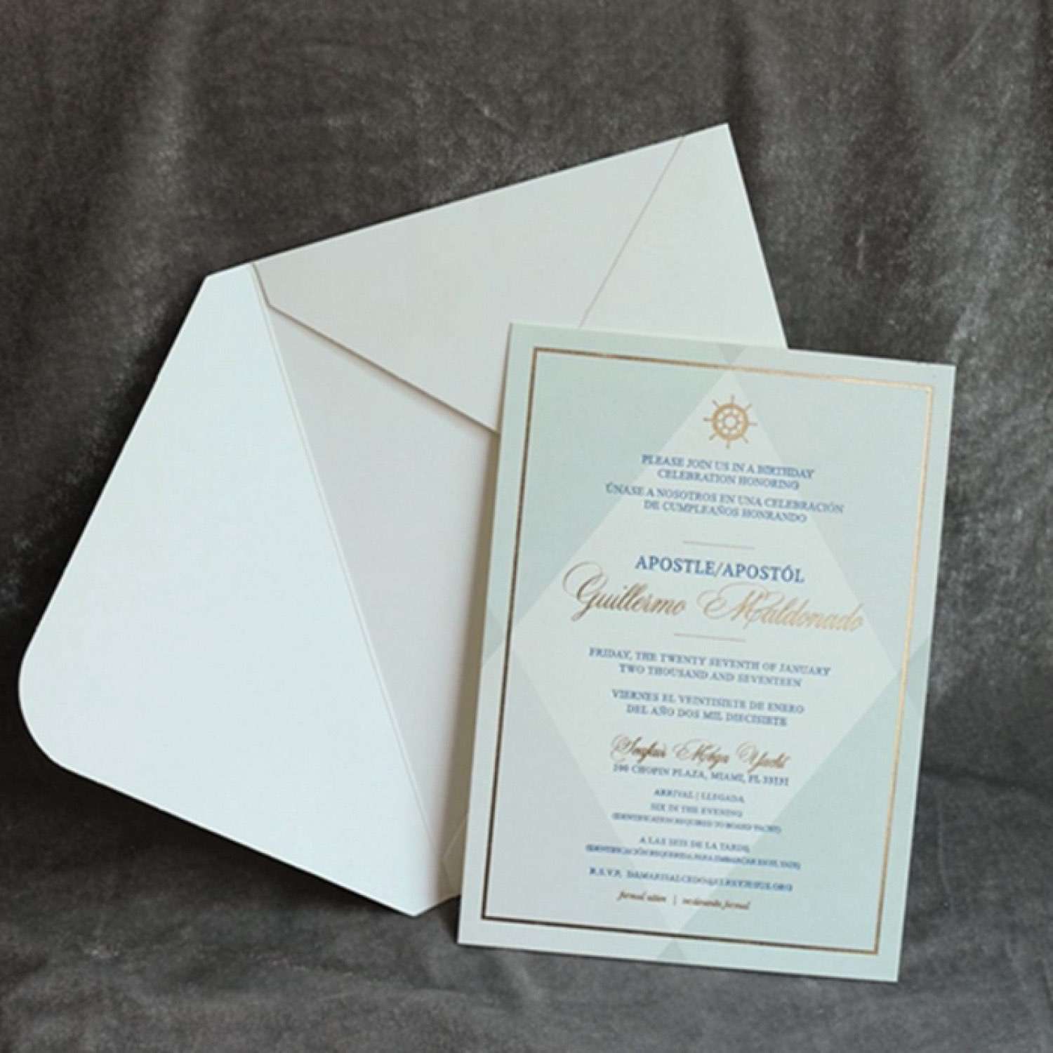 Simple Style Invitation Wedding Card Customized Greeting Card with Envelope 